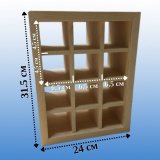 Деревянная подставка-полка для маркеров SoulArt на 12 ячеек (под покраску)
